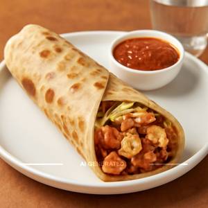Paneer Schezwan Cheese Khabus Shawarma