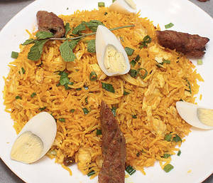 Mutton Seekh Kepsa Rice [serves 4 ] [2100Ml]