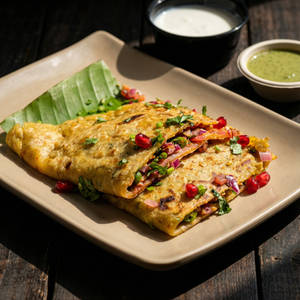 Moong Dal Chilla With Curd