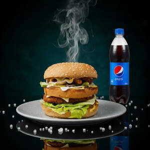 Loocos Pizza Special Burger + Soft Drinks