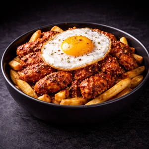 Peri Peri Chicken & Egg Loaded Fries
