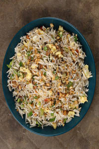 Burnt Garlic Egg Fried Rice