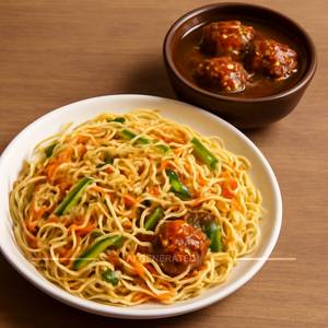 Veg Manchurian Noodles