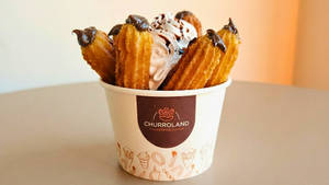 Filled Chocolate Custard Churro Tub