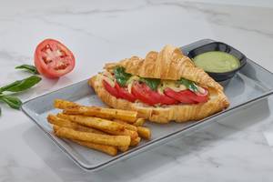Tomato Mozarella Basil Croissant Sandwich