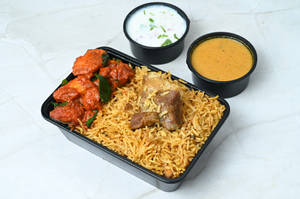 Andhra Mutton Biryani Chicken Sholay Kebab