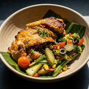 Half Pound Fish & Sauteed Veggies