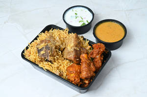 Andhra Mutton Biryani Mutton Fry