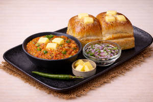 Butter Loaded Tawa Pav Bhaji (2pcs)