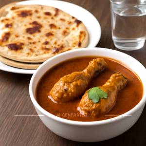 Half Plate Chicken With 3 Tandoori Roti
