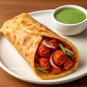 Chicken tikka roll