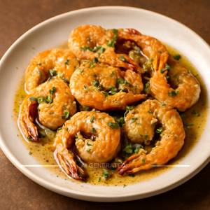 Butter garlic prawns
