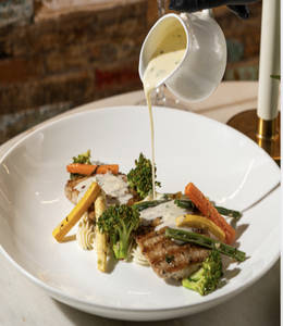 Grilled Rawas Butter Lemon Sauce