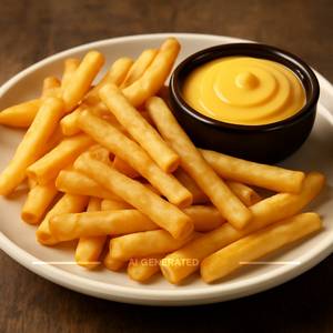 Salted French Fries [With Cheese Dip]