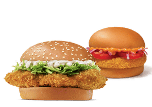 Crispy Chicken Burger + McAloo Tikki