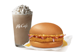 Chicken Surprise Burger + Cold Coffee