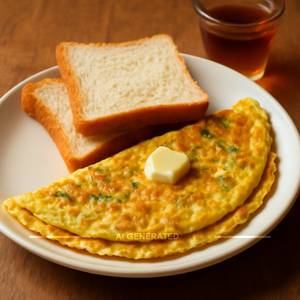 Butter omelette with bread