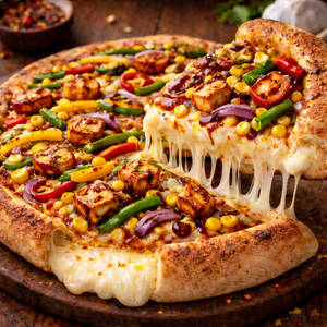 Bbq Paneer Cheese Burst Pizza