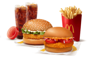 Burger Combo for 2: McVeggie + McAloo Tikki with Coke