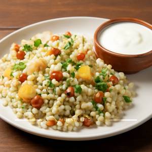 Sabudana Khichdi with Curd