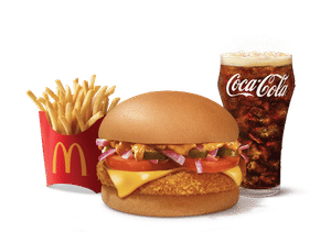 Mexican McAloo Tikki Burger with Cheese Combo ( M)