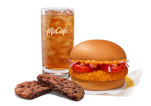Choco Crunch Cookie + McAloo Tikki Burger + Lemon Ice Tea