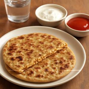 Combo Plain Paneer Paratha (2 Pcs)