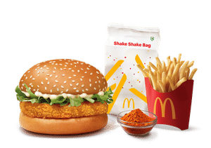McVeggie Burger + Fries (M) + Piri Piri Mix