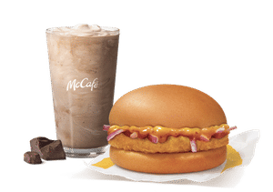Chicken Surprise Burger + Chocolate Shake