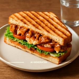 Barbecue Chicken Grilled Sandwich