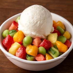 Fruit Salad With Ice Cream