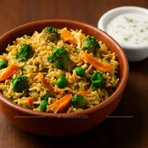 Veg Biryani with Raita