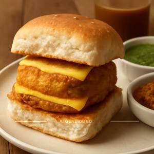 Crispy Double Cheese Vada Pav