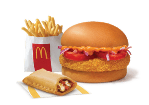 McAloo Tikki Burger + Veg Pizza McPuff + Fries (R)
