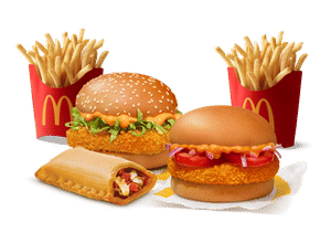 Burger Combo for 2: McSpicy Paneer + McAloo Tikki with Pizza McPuff