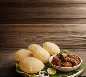 Puri(5 Pieces) + Chicken Kosa(2Piece)