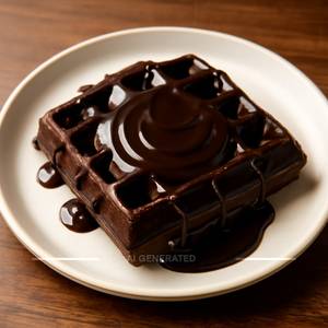 Dark chocolate waffle