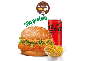 McSpicy Paneer Burger Protein Plus  + Corn + Coke Zero