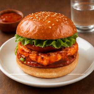 Paneer Schezwan Burger