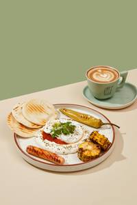 Mediterranean Poached Eggs With Chicken Sausage