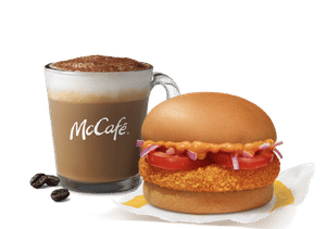 McAloo Tikki Burger + Cappuccino