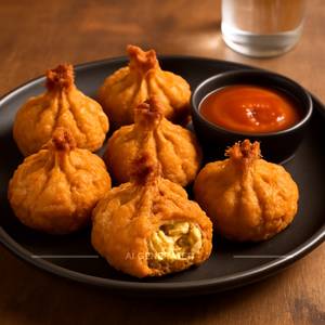 Paneer & Cheese Kurkure Momo