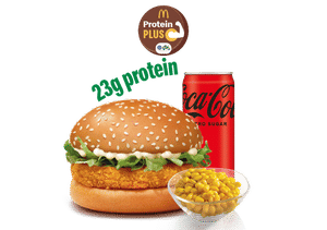 McVeggie Burger Protein Plus + Corn + Coke Zero