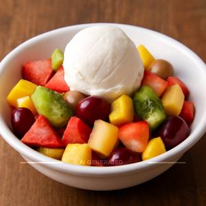 Fruit Salad With Ice Cream