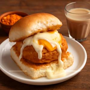 Crispy Triple Cheese Vada Pav