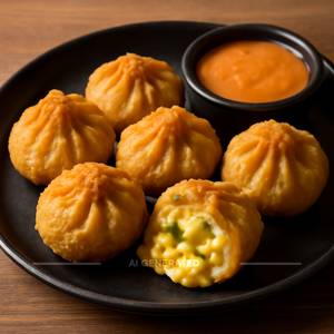Cheese Corn Kurkure Momos (6 Pcs) 