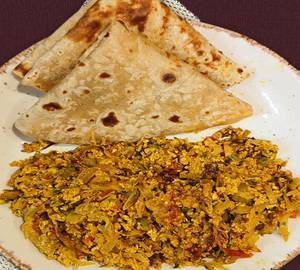 Chapathi and  egg bhurji