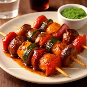 Grilled Glazed Vegetable Skewers