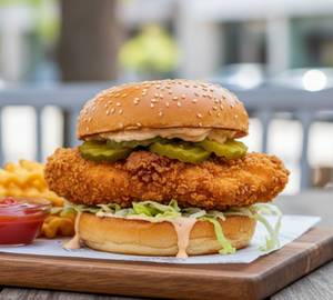 Real Chicken Patty Burger