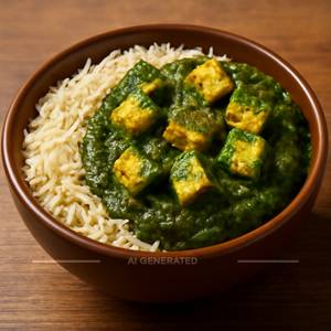 Palak Paneer Rice Bowl